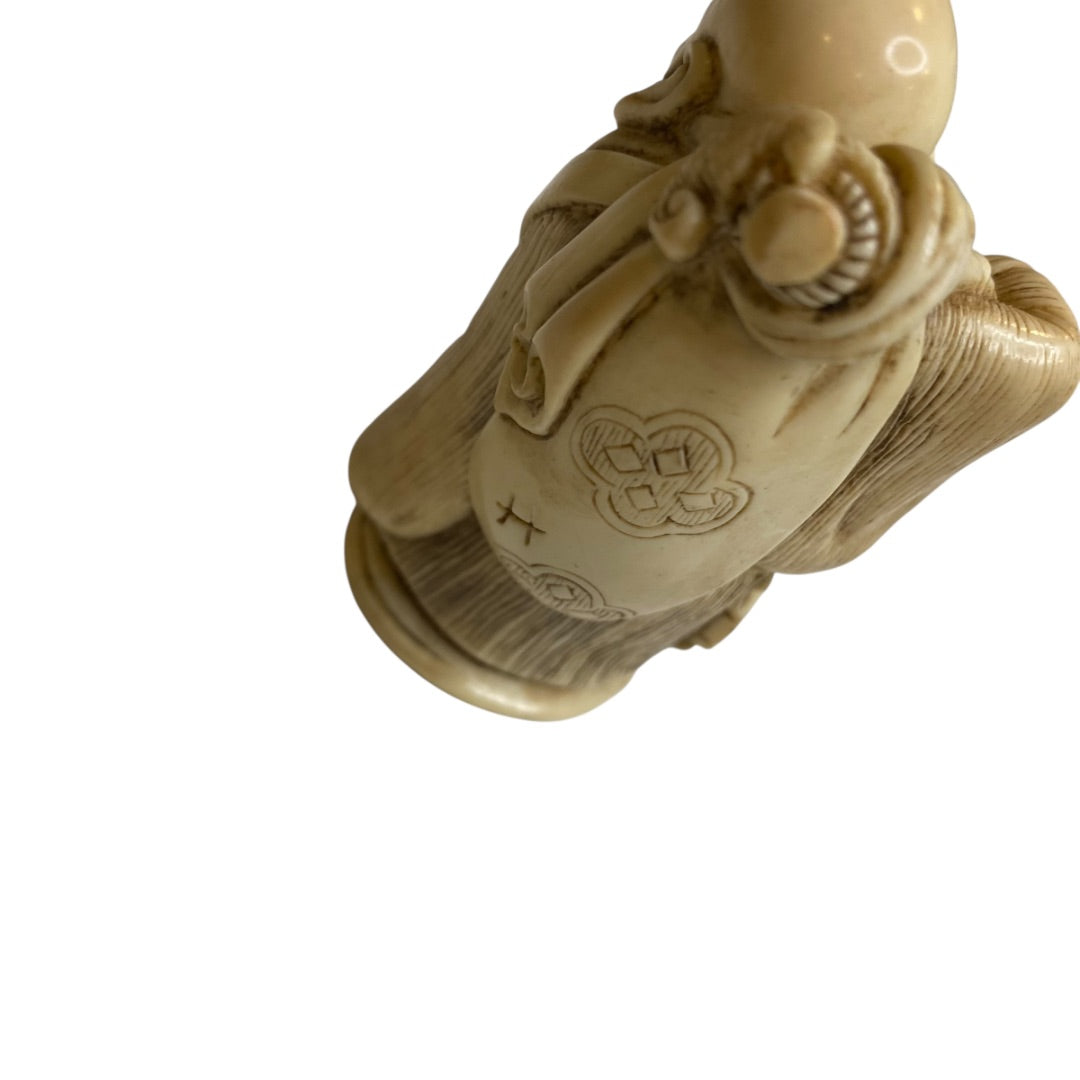 Vintage Resin Buddha Figurine 3 Inch Carved Detail