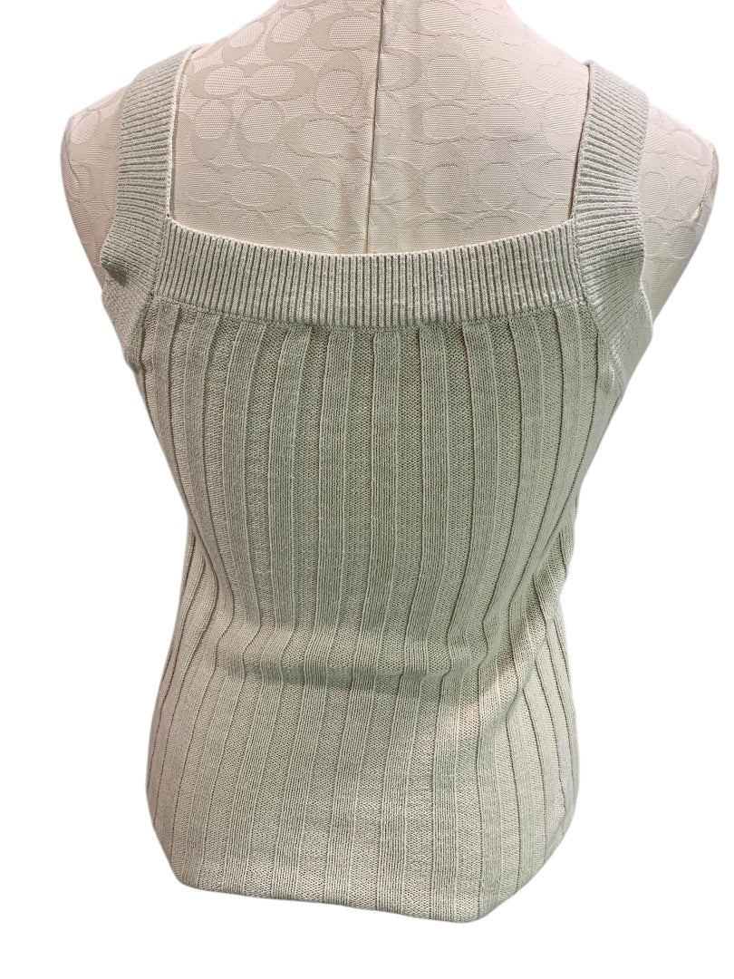 XS Loft Womens Tan Sweater Ribbed Sleeveless