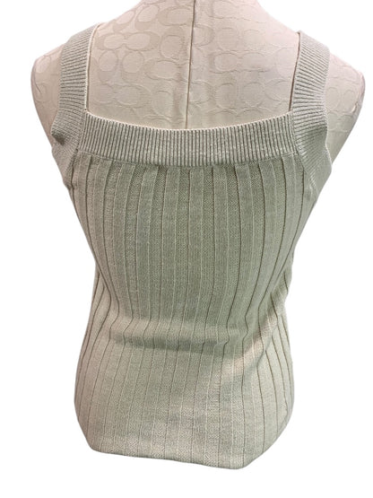 XS Loft Womens Tan Sweater Ribbed Sleeveless