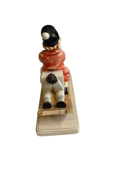 Sebastian Miniatures Figurine Ride to the Hounds Signed 4 Inch Boy Rocking Horse
