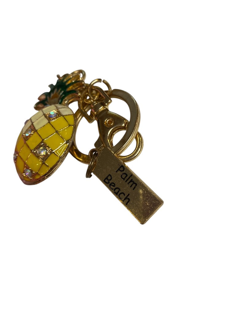 Set of 3 Key Rings Keychains Wristlet Pineapple Turtle Palm Beach