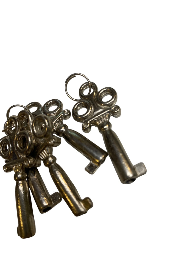 Silvertone 1.5" Reproduction Skeleton Keys Lot of 5 Crafting