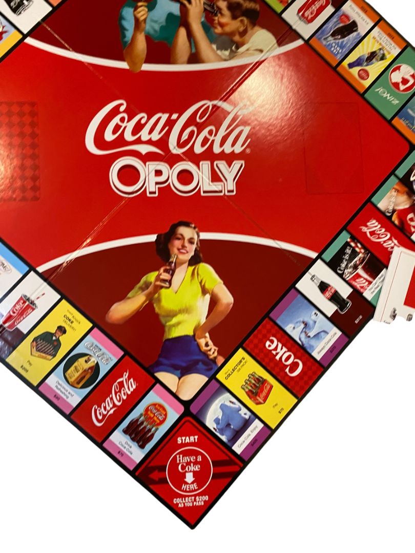 Masterpieces Coca-Cola Opoly Game Replacement Board and Instructions New