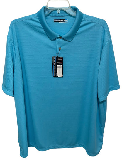 3XB Roundtree & Yorke Performance Golf Shirt Blue New