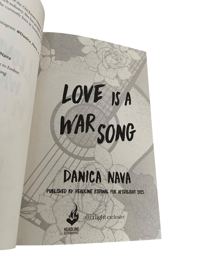 Love is a War Song Danica Nava Afterlight Exclusive Hardcover Book