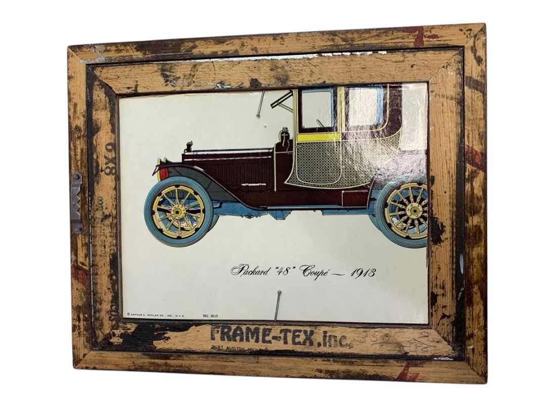 1978 Framed Blue Tulip Pen and Ink Sketch Art 10.5" x 8.5"