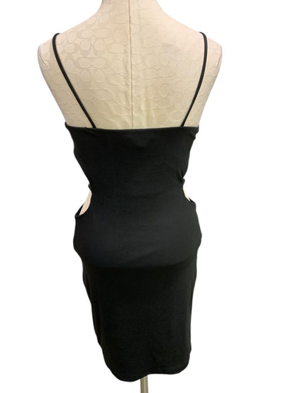 Size Medium 21 Saints New Black Dress Cut Out Sides Fitted Stretch