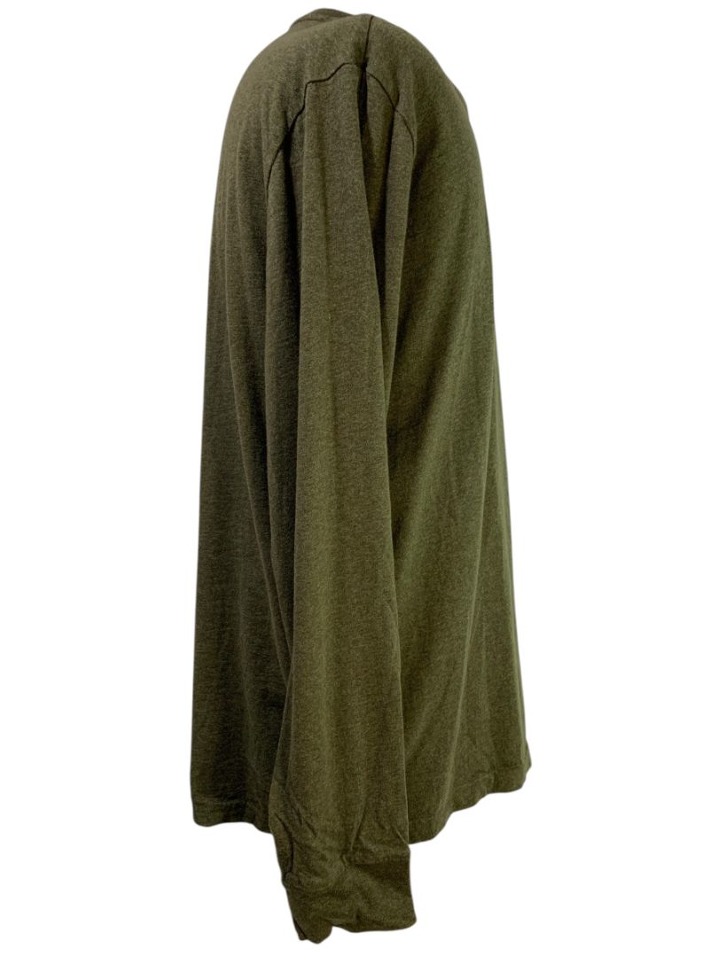 Large Polo Ralph Lauren Classic Fit Olive Green Long Sleeve Tshirt Mens