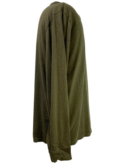 Large Polo Ralph Lauren Classic Fit Olive Green Long Sleeve Tshirt Mens
