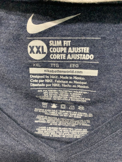 Size XXL Nike Womens Slim Fit V-Neck Navy Blue Tshirt