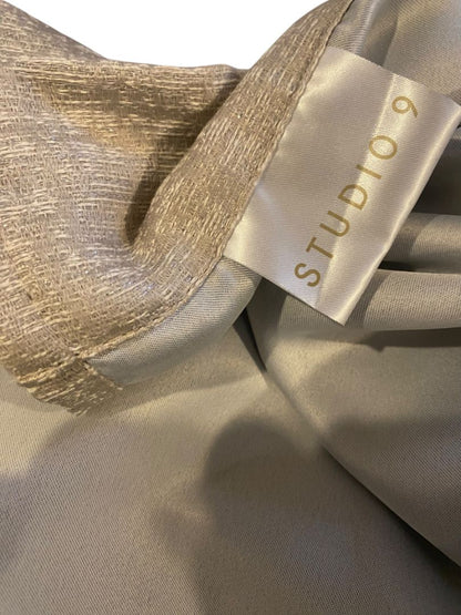 Set of 3 Studio 9 Curtain Panels Taupe Silver 96"l x 36"w