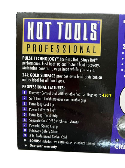 Hot Tools Professional Hair Curling Iron 1 1/2" 1102 Spring Gold Styling Beauty New