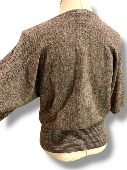 Size Medium United States Sweaters Metallic Womens Sparkle Banded Waist