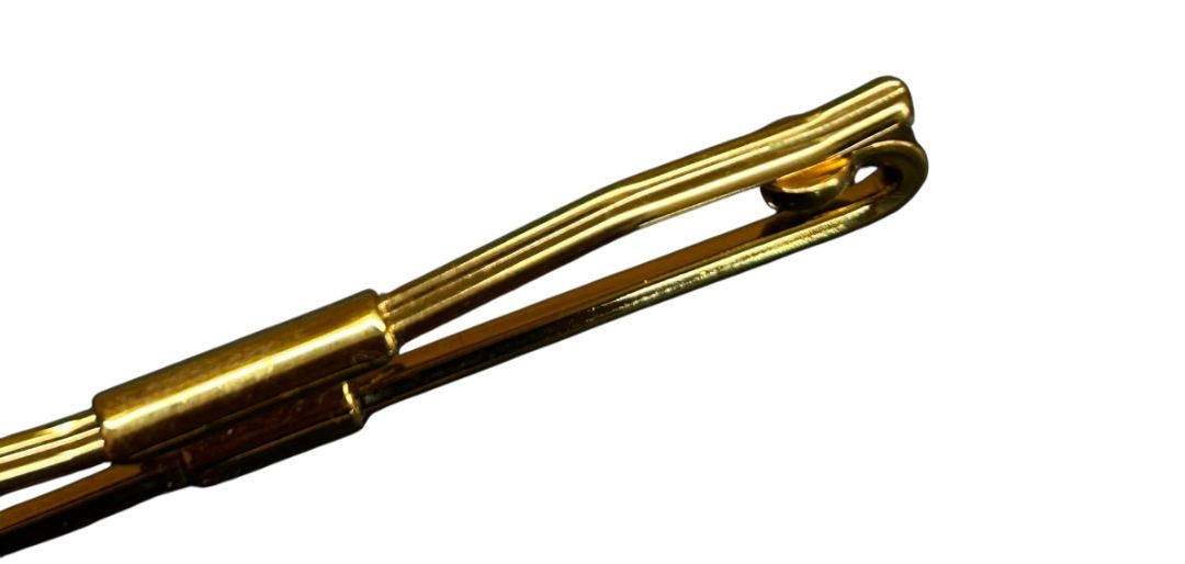 Goldtone Mens Vintage Collar Bar Clip Stay 2.5"