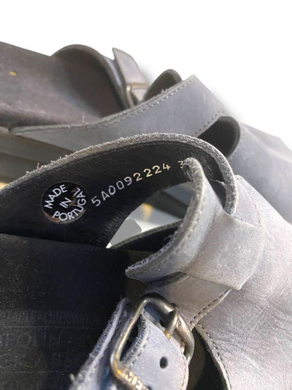 Size 39 Mephisto Womens Air Relax Blue Suede Clogs Open Toe