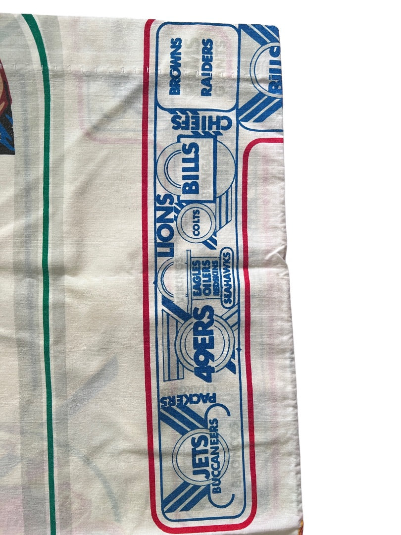 Vintage NFL Pillowcase Football Handmade with Vintage Fabric