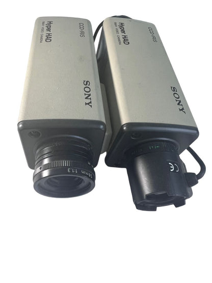 2 Sony CCD-IRIS Hyper HAD B&W Video Camera Cameras SPT-M104A