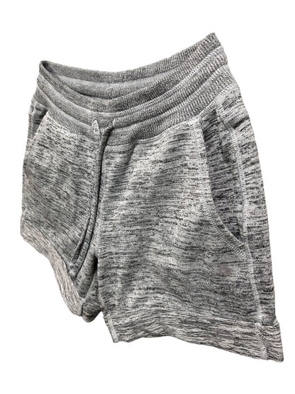 Small 90 Degree by Reflex Women's Knit Heather Gray Pull On Shorts Elastic Drawstring