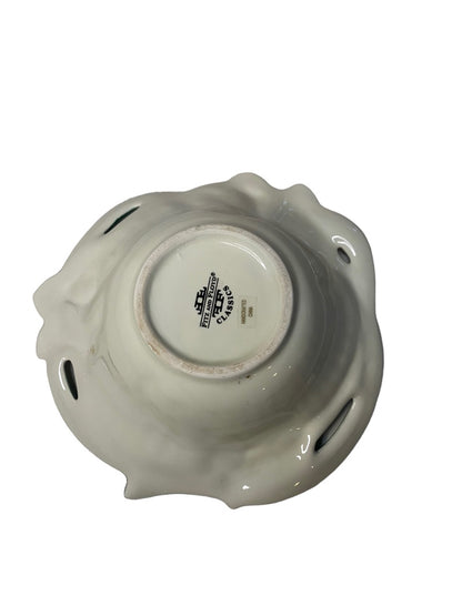Fitz and Floyd Classic Venezia Flora Candy Mint Nut Bowl 7" Diameter