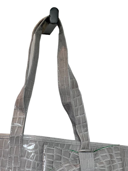 WDW Disneyland Resort Large Gray Tote Patent Croc Print