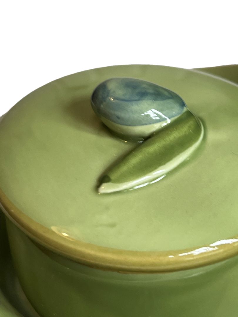 Crate & Barrel Italian Pottery Olive Serving Set