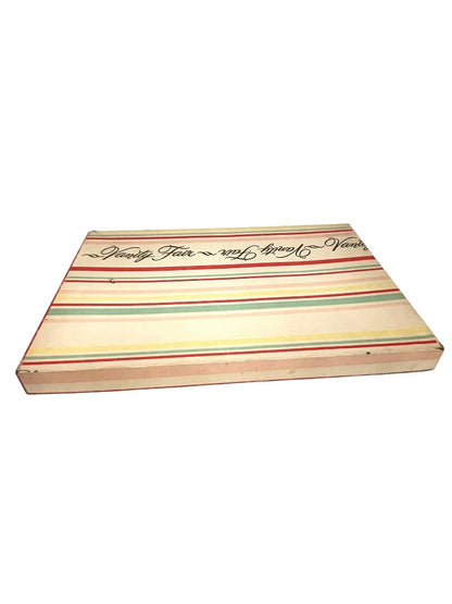 1950s Vintage Vanity Fair Lingerie Box Empty Striped Retro