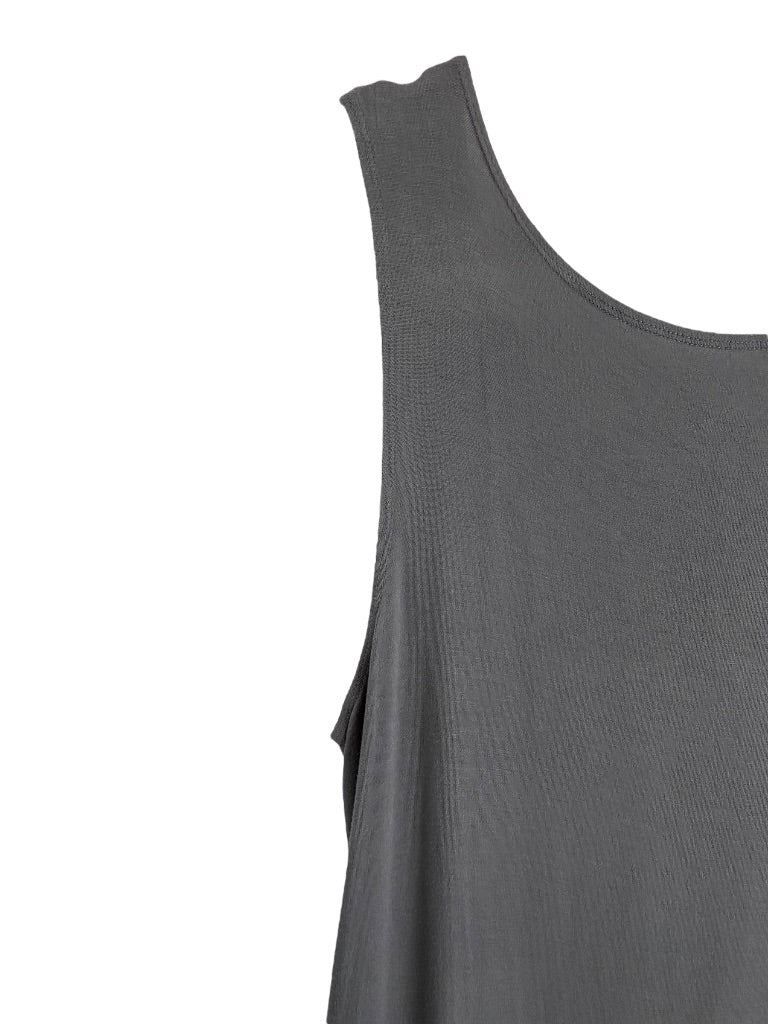 XL LOGO Layers Women's Gray Tunic Tank Top Soft Sleeveless Scoop Neck