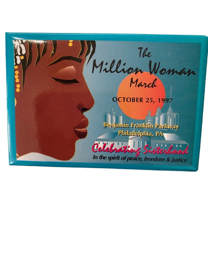 The Million Woman March October 25 1997 Philadelphia Pinback Button Celebrating Sisterhood