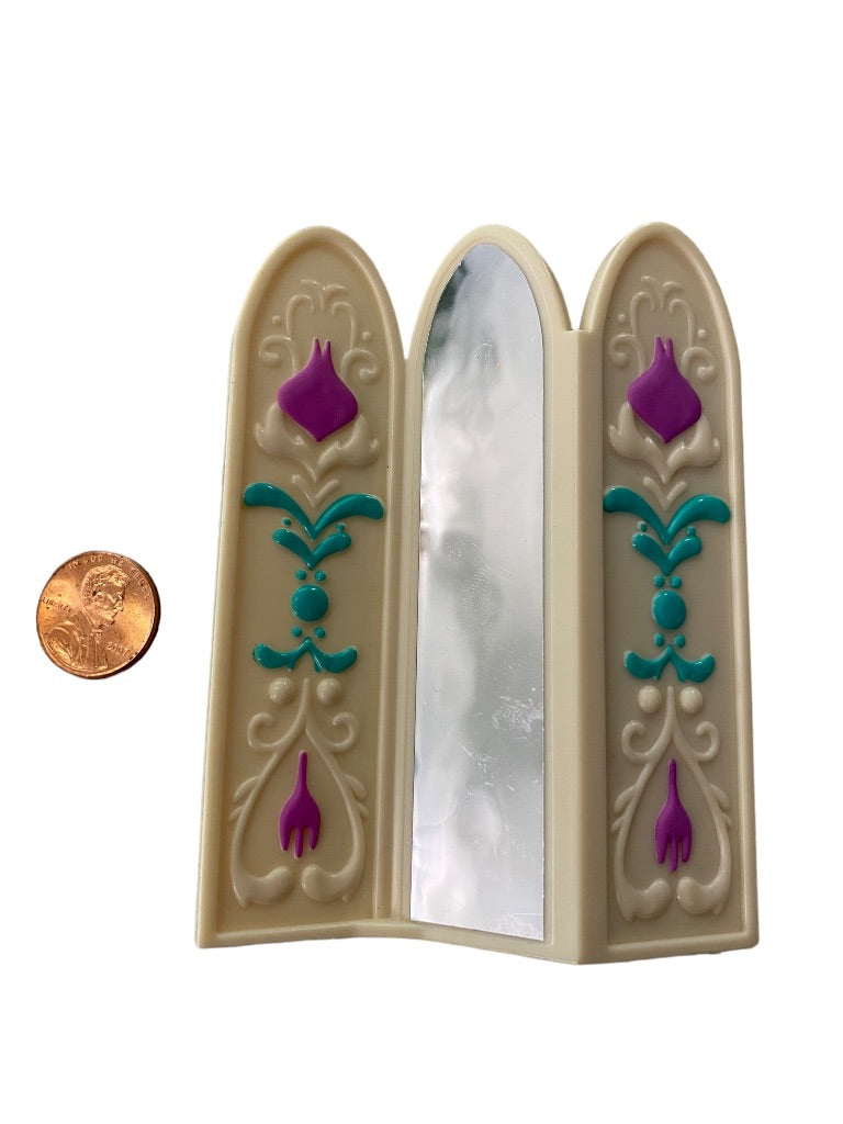 Disney Elsa Playset Frozen Wardobe Privacy Screen Mirror Plastic Room Divider 4"h