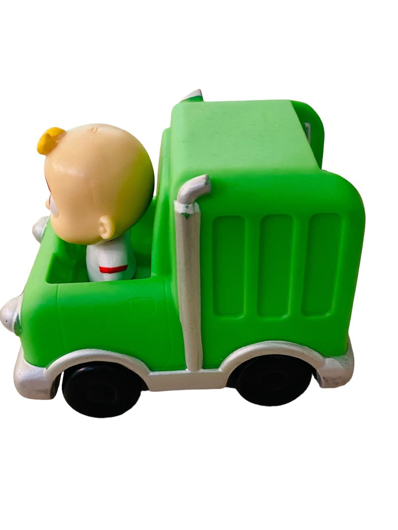 Cocomelon Kids Toy Green Garbage Truck 4" 2020 Moonbug Jazwares