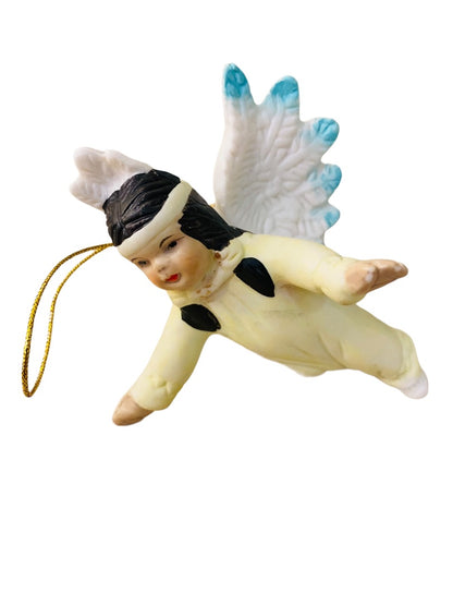 House of Lloyd Native American Angel Porcelain Ornament Holiday Christmas 4" Around the World Collection