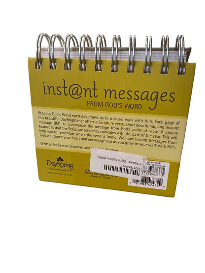 DaySpring Instant Messages from Gods Word Tabletop Spiral Bound Day Brightener