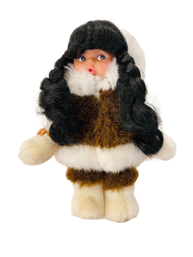 Kipmik "Northern Neighbors" Alaskan Inuit Doll Girl Braids  7.5"