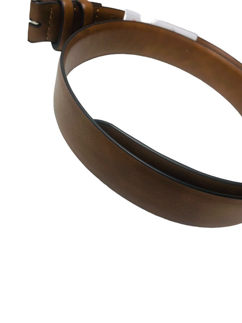 Medium 34-36 Nine West Mens New Brown Vegan Leather Belt  1.25" Width