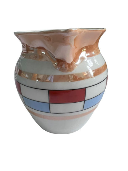 Vintage Czech Union K Lusterware Art Deco 5.25" Tall Pitcher