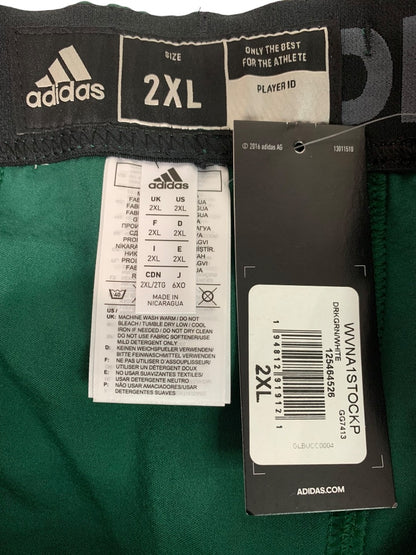 2XL Adidas New Mens Dark Green White Football Pants GG7413