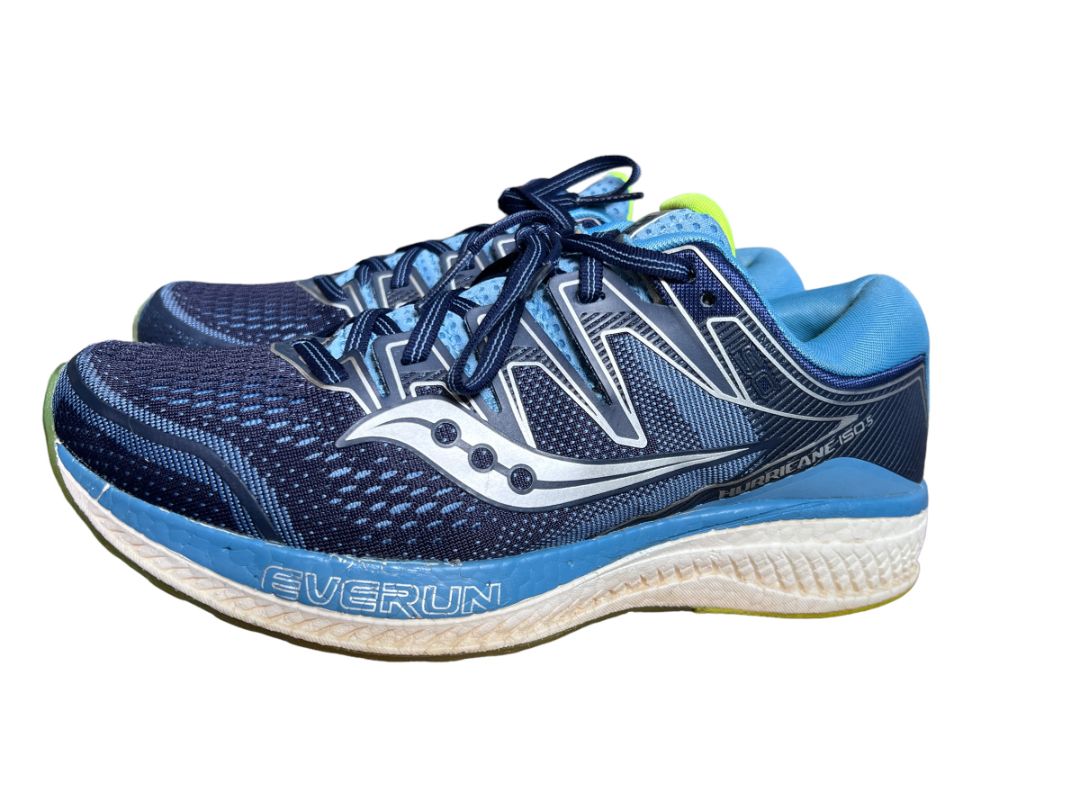 9.5 Saucony Hurricane ISO 5 Everrun Running Sneaker Blue Women's