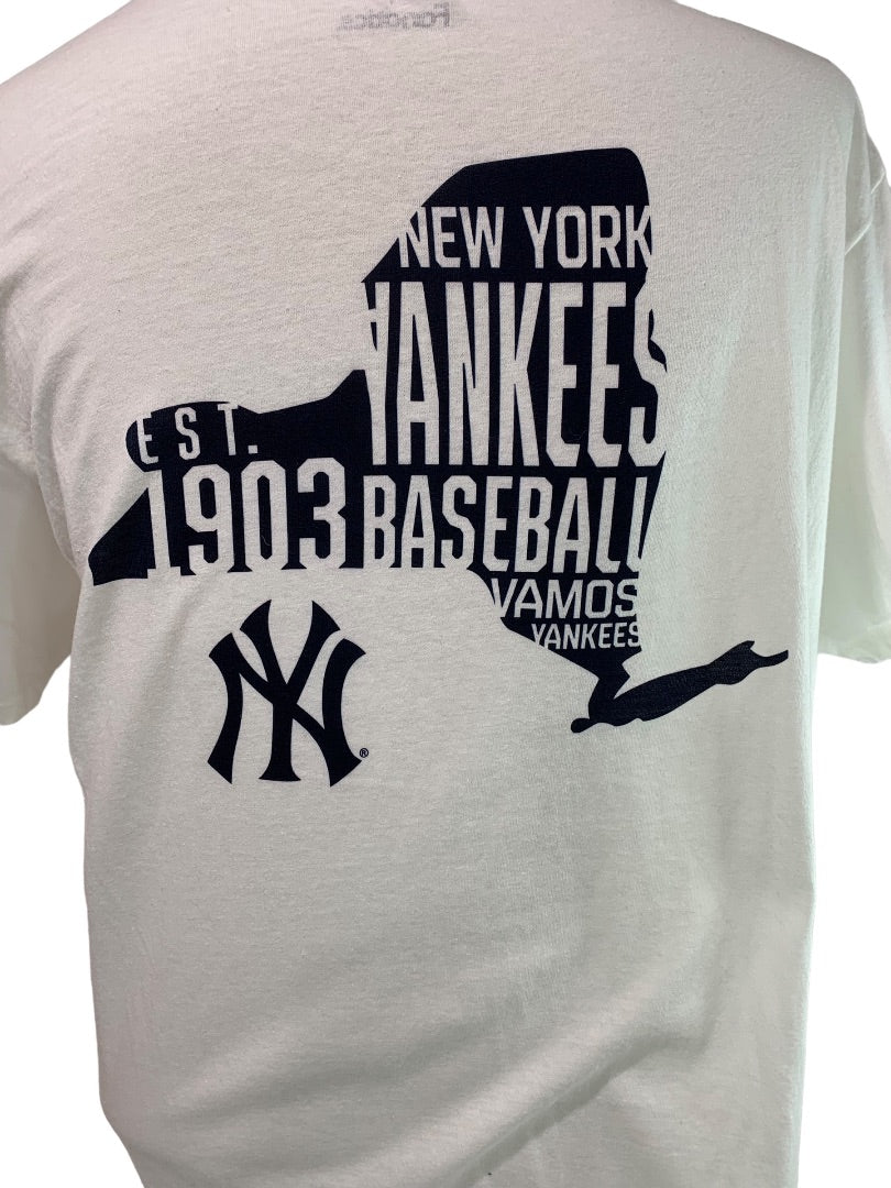 XL Fanatics New York NY Yankees Mens White Tshirt Short Sleeve