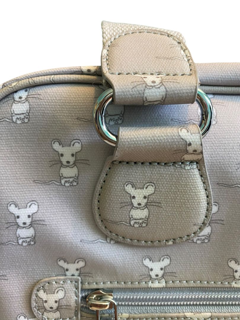 Not before tea Pip the Mouse Vintage Gray Diaper Bag NWT Display Piece