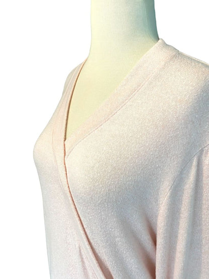 Size Small J Crew Light Pink Wrap Style Sweater Long Sleeve Slub