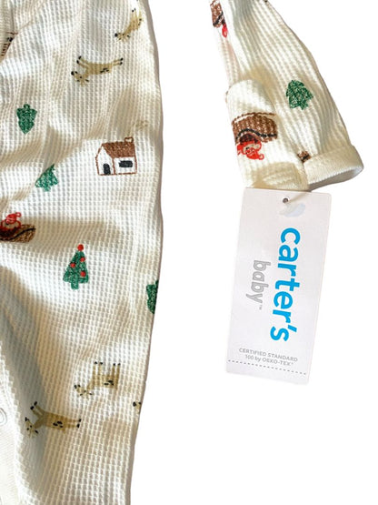 Newborn Carter's Christmas Footie Footed One Piece Christmas Outfit NWT