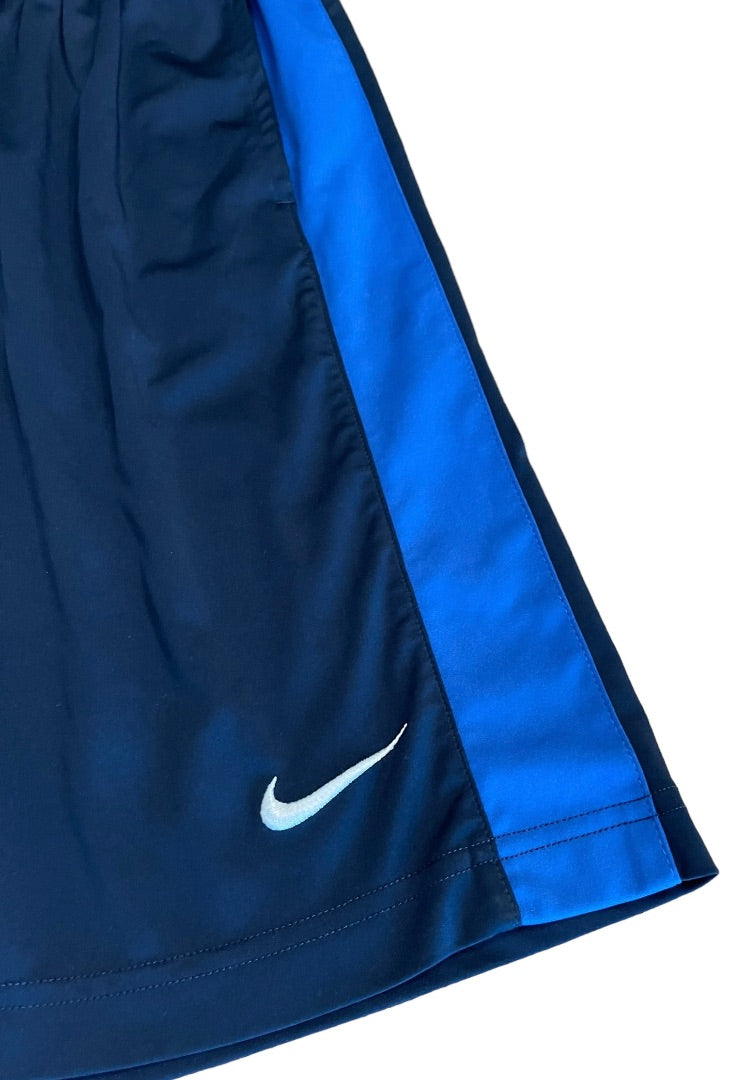 Small Nike Dri-Fit Athletic Drawstring Pull On Shorts Blue Side Pockets 416172-453