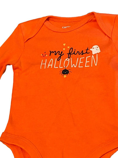 3M Carter's Halloween One Piece Long Sleeve Shirt Snap Crotch NWT Top Only