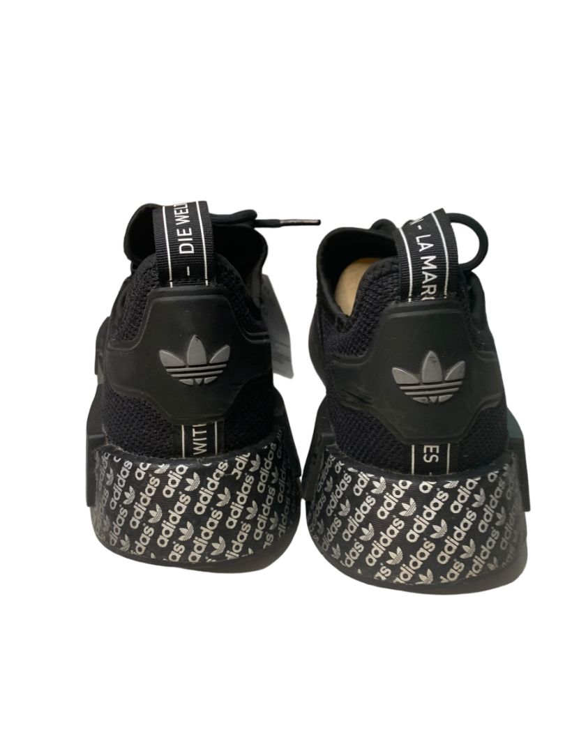 Size 10 Adidas Mens Black Cloth Knit Sneakers Trainers HP8978