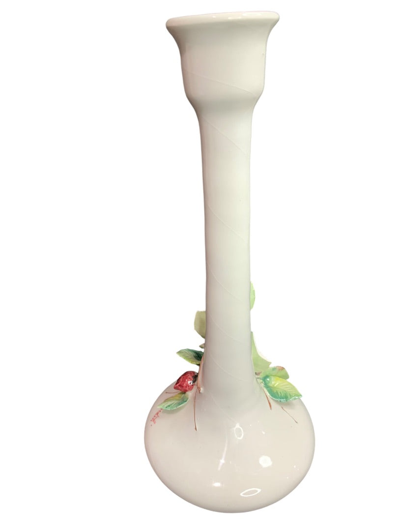 Harmony Taormina TM Benedetti Italian Candlestick Majolica Signed Strawberry