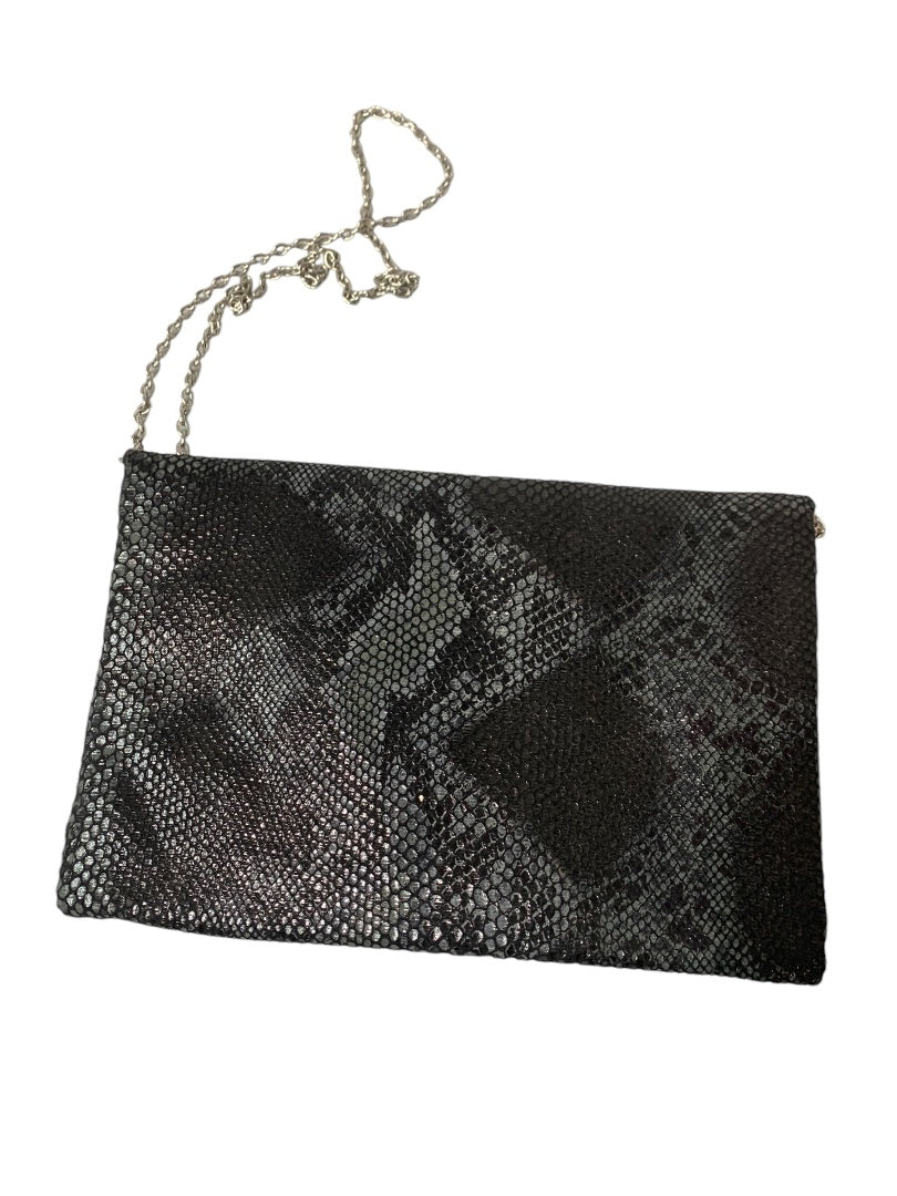 Y2K Convertible Envelop Clutch Shoulderbag Faux Snakeskin Sequin