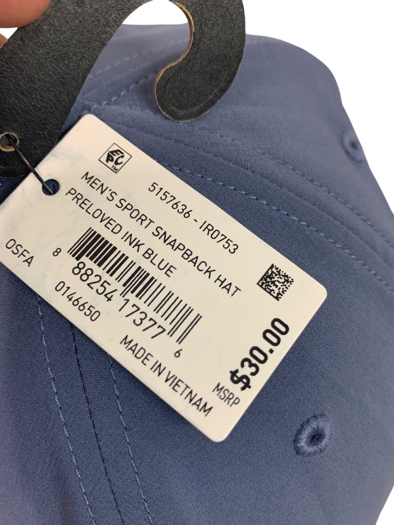 Adidas Mens New Sport Snapback Hat High Crown Blue UPF 50