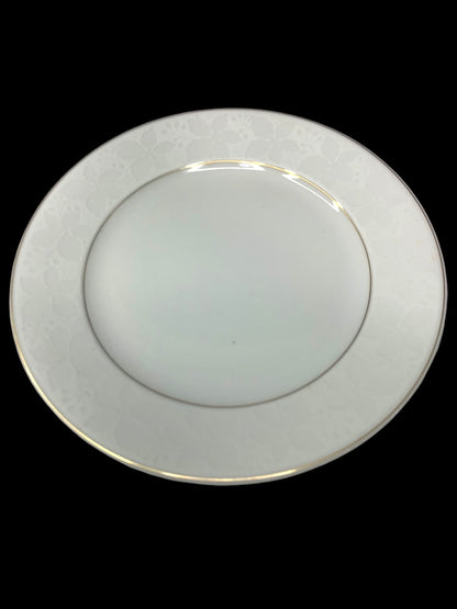 Rosenthal Germany White Velvet 6 Inch Bread and Butter Plate Gold Trim