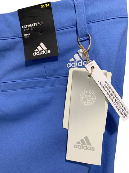 33 x 34 Adidas Golf Mens New Ultimate 365 Pants Blue Taper Fit HR9047