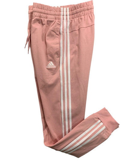 Small Adidas Womens New Jersey Knit Jogger Pants Wonder Mauve Pink HD4272